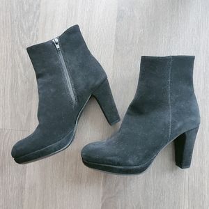 Suede Heel Boot